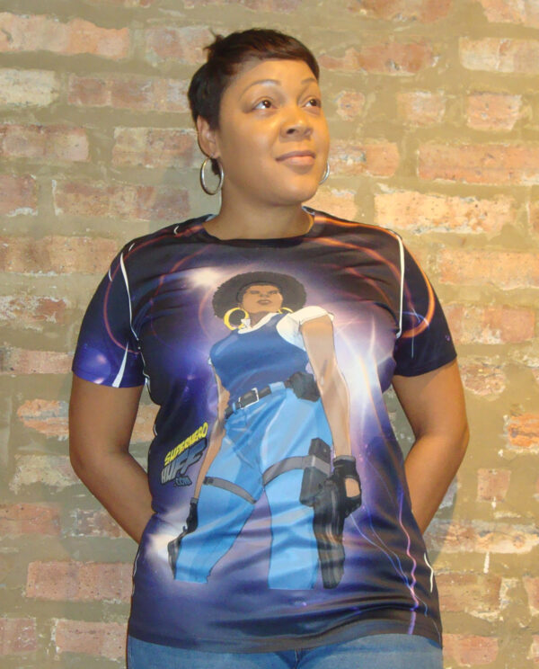 SUper Hero Huff Purple Stand T-Shirt